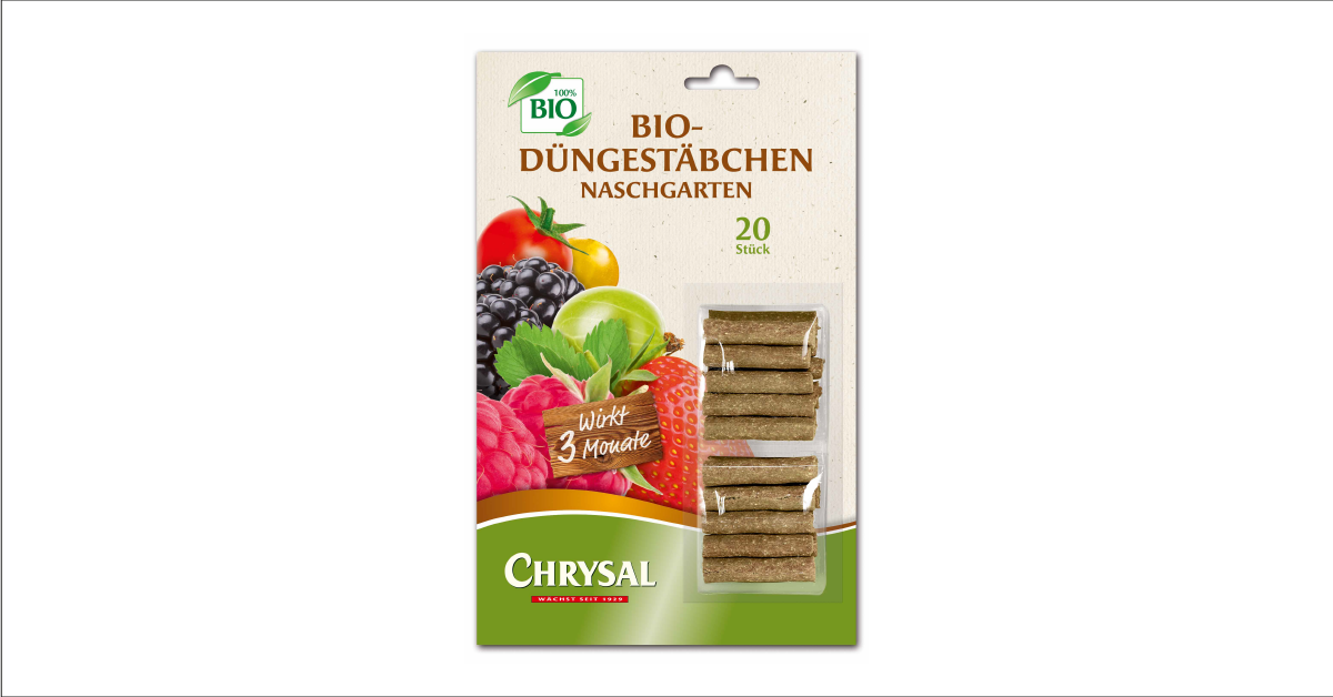 Chrysal Bio Düngestäbchen Naschgarten